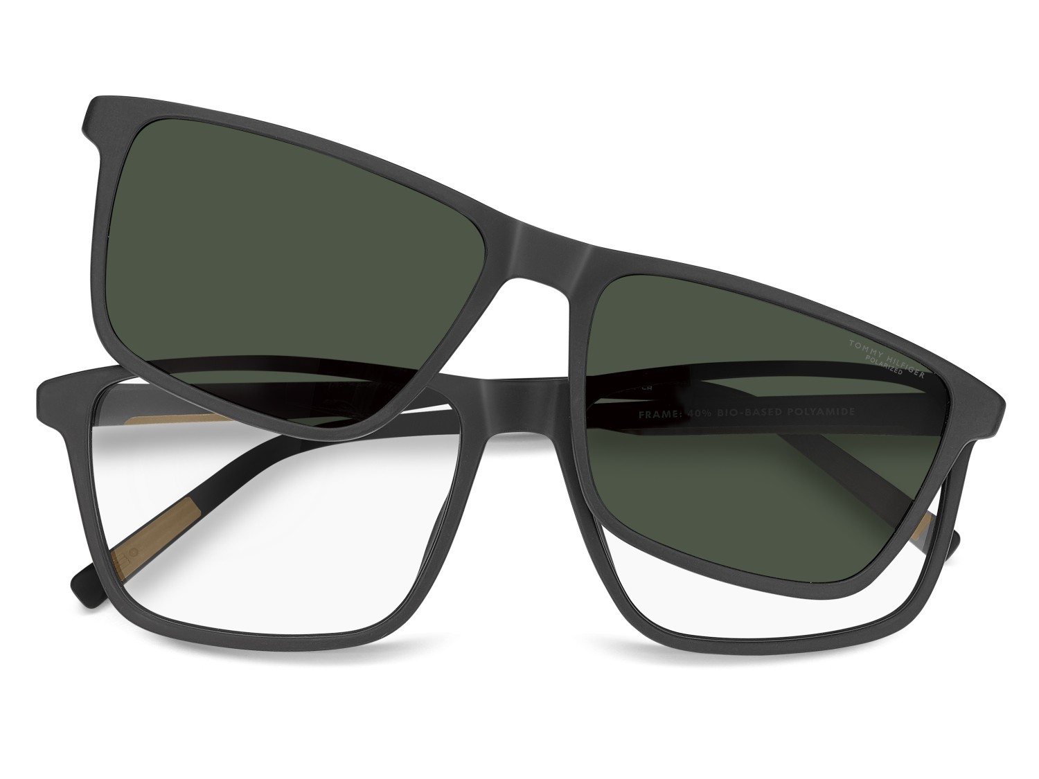 Eyeglasses Tommy Hilfiger Th 2326/C 111365 KB7 color grey shape rectangle lenses green polarized