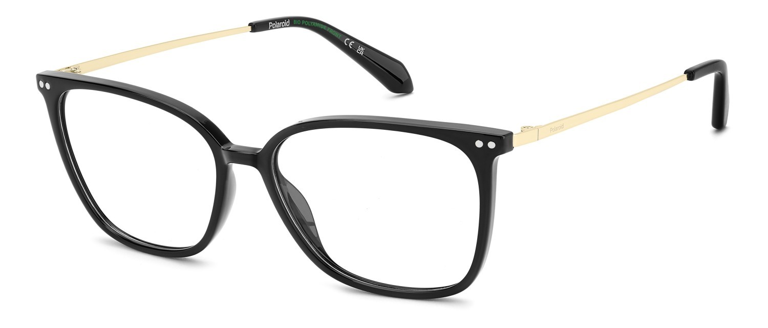 Eyeglasses Polaroid Pld D616 111398 807 color black shape square 