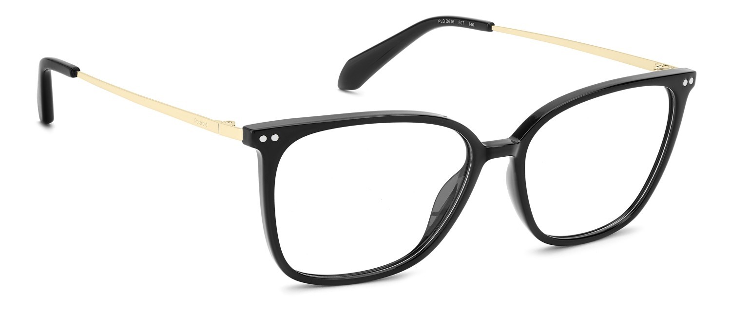 Eyeglasses Polaroid Pld D616 111398 807 color black shape square 
