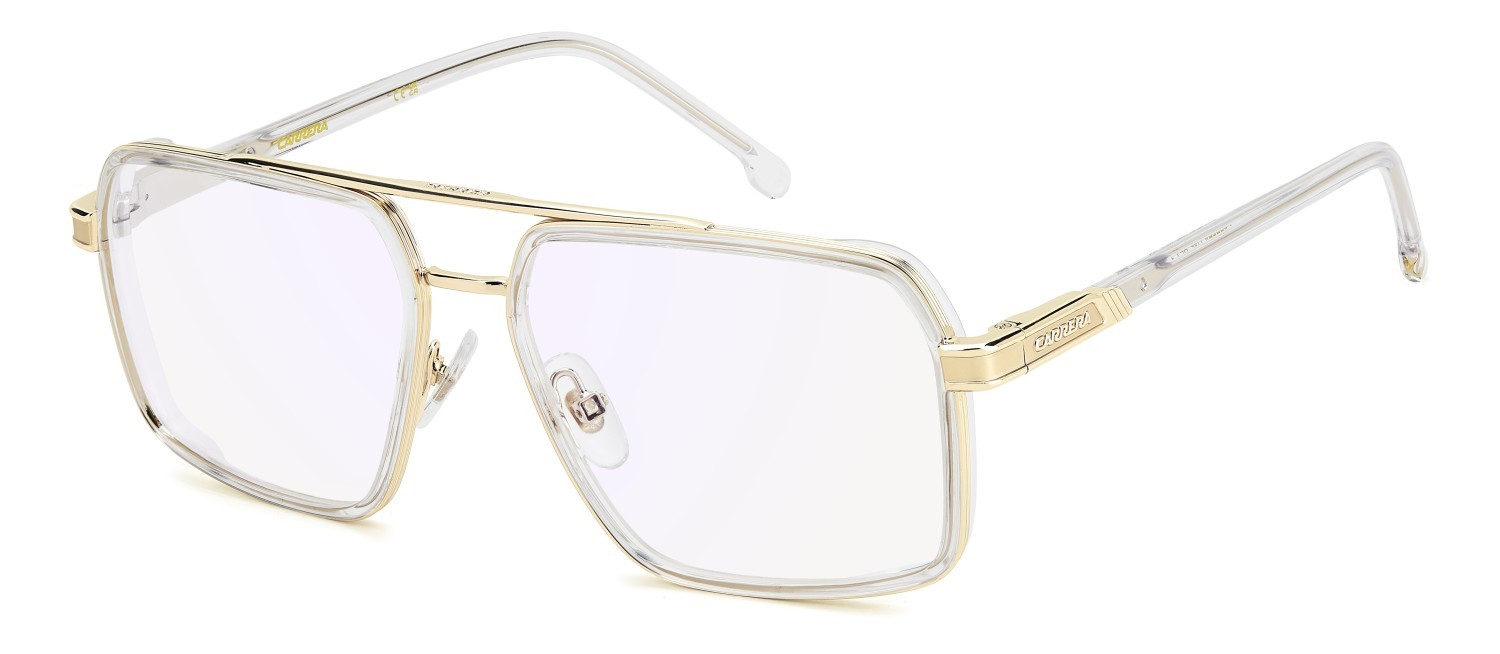 Brillen Carrera 1146 111524 REJ farbe crystal gold form quadratisch gläser blue mirror