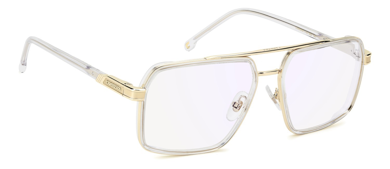 Brillen Carrera 1146 111524 REJ farbe crystal gold form quadratisch gläser blue mirror