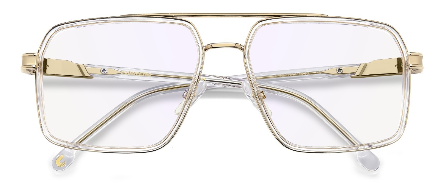 Brillen Carrera 1146 111524 REJ farbe crystal gold form quadratisch gläser blue mirror