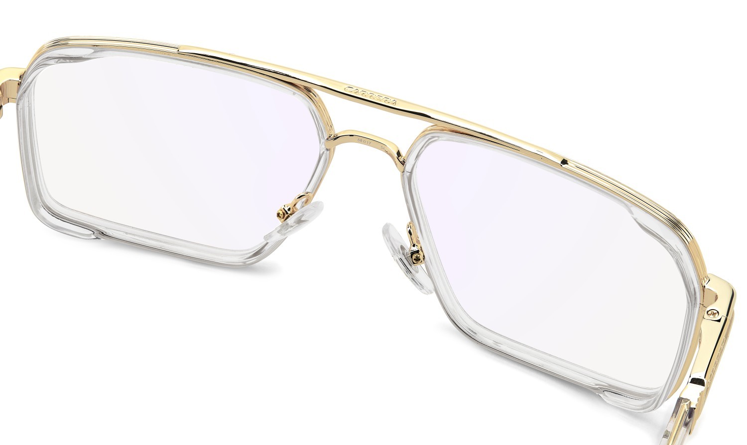 Brillen Carrera 1146 111524 REJ farbe crystal gold form quadratisch gläser blue mirror