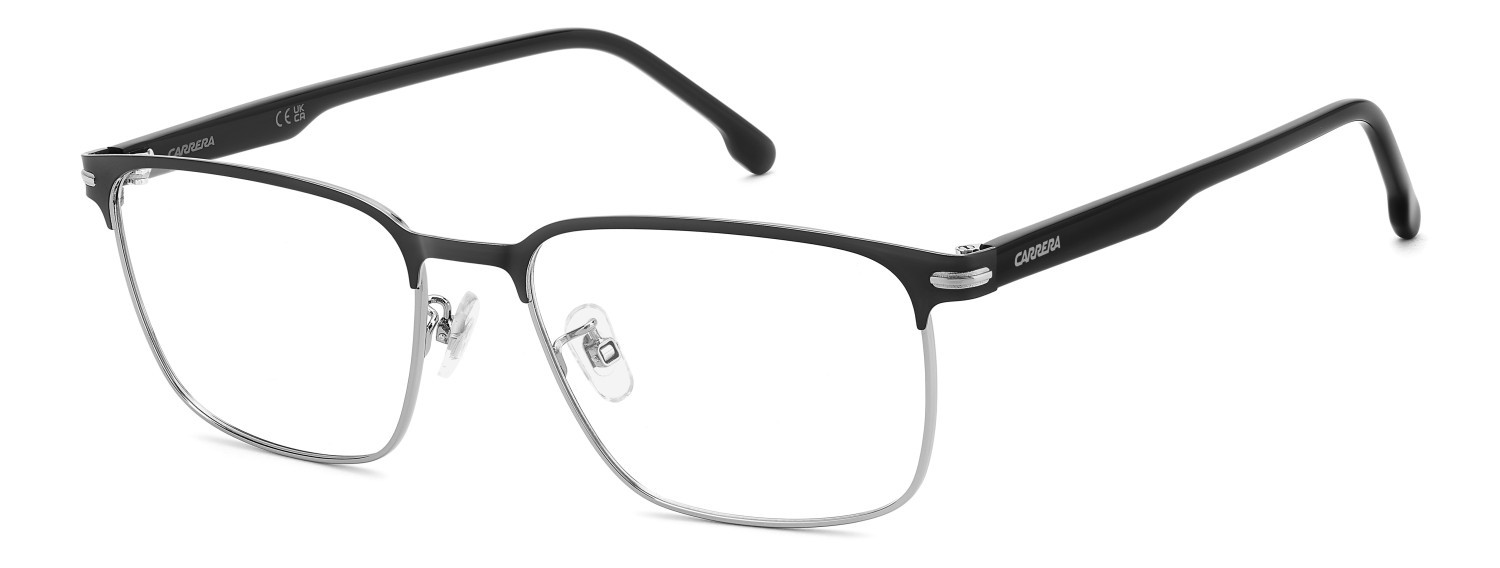 Eyeglasses Carrera 384/G 111642 TI7 color matte black ruthenium shape rectangle 