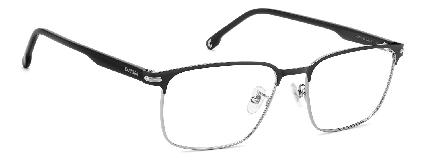 Eyeglasses Carrera 384/G 111642 TI7 color matte black ruthenium shape rectangle 