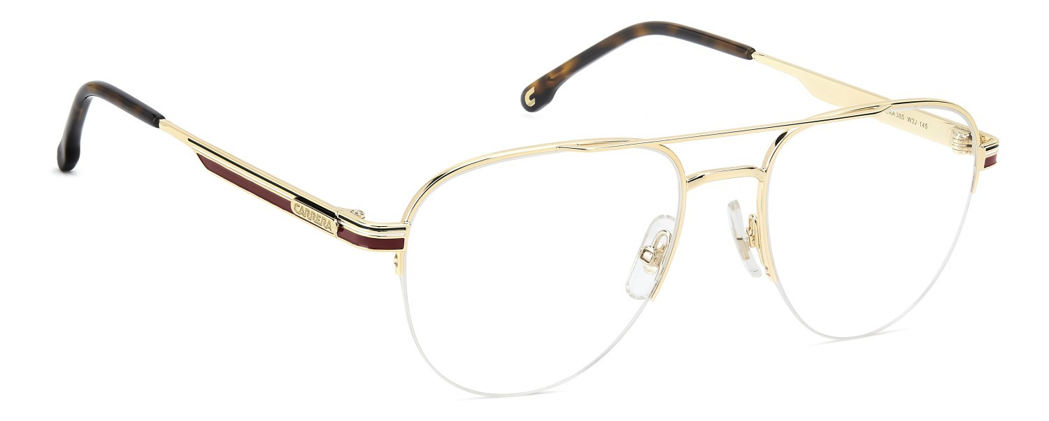 Brillen Carrera 385 111643 W3J farbe gold striped red form aviator 