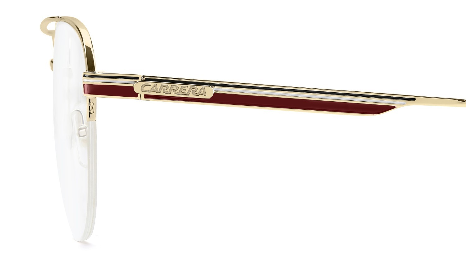 Brillen Carrera 385 111643 W3J farbe gold striped red form aviator 