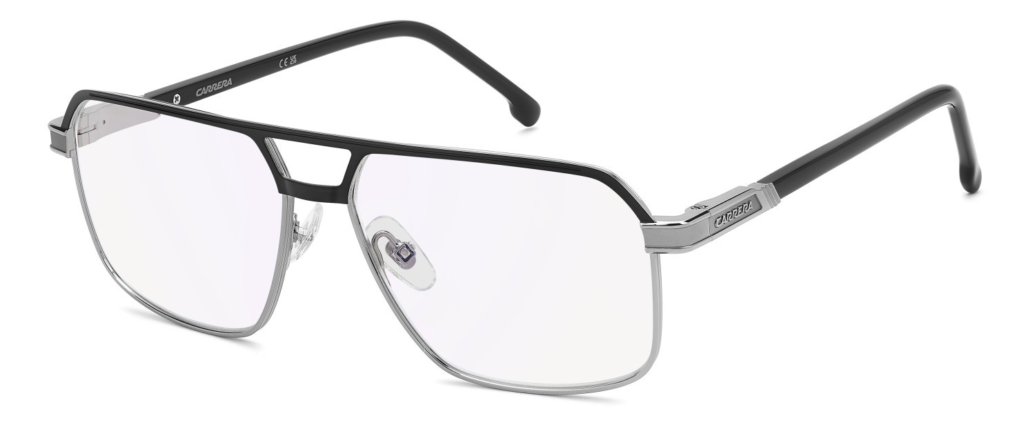 Eyeglasses Carrera 1145 111649 85K color ruthenium black shape square lenses blue mirror