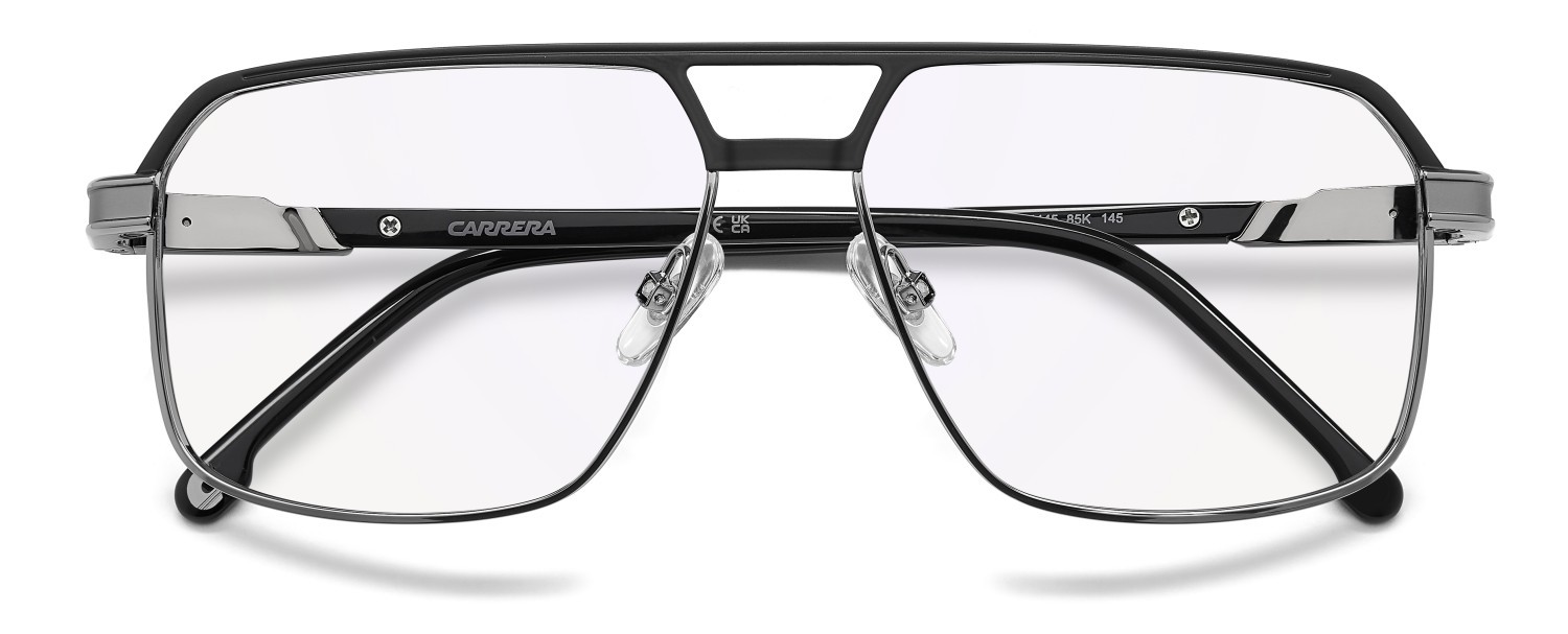 Eyeglasses Carrera 1145 111649 85K color ruthenium black shape square lenses blue mirror