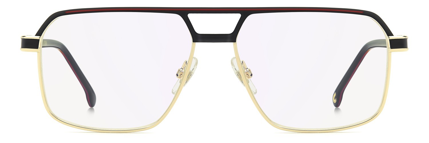 Occhiali da vista Carrera 1145 111649 RHL colore gold black 2 forma quadrato lenti blue mirror