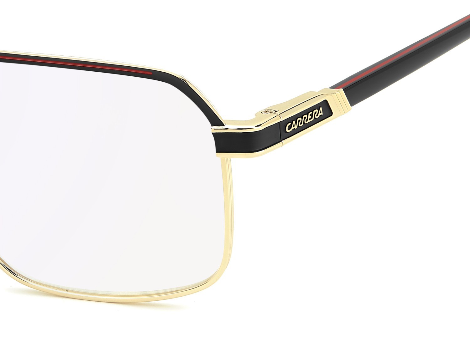 Occhiali da vista Carrera 1145 111649 RHL colore gold black 2 forma quadrato lenti blue mirror