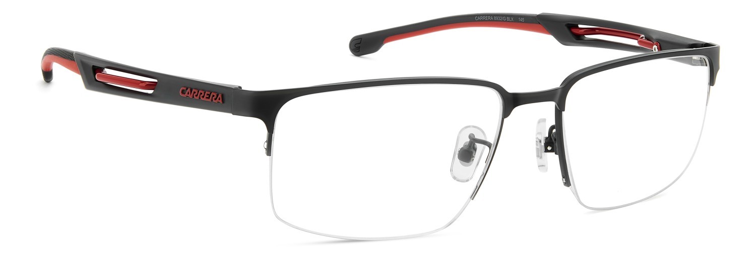 Brillen Carrera 8932/G 111650 BLX farbe matte black red form rechteckig 