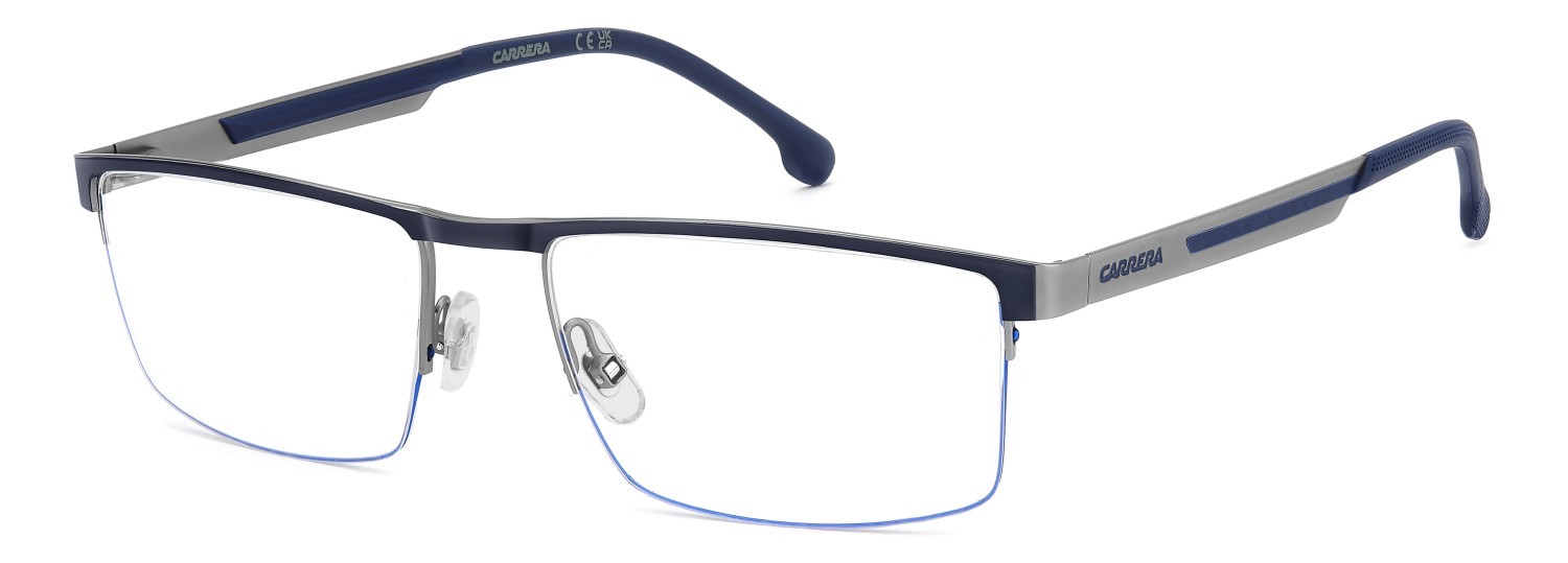 Eyeglasses Carrera 8930 111652 9T9 color matte ruthenium blue shape rectangular 