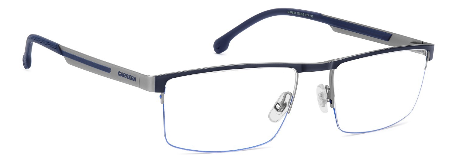 Eyeglasses Carrera 8930 111652 9T9 color matte ruthenium blue shape rectangular 