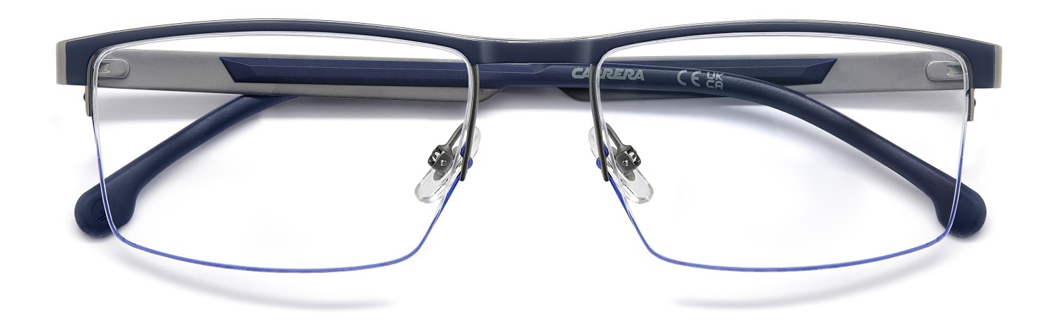 Eyeglasses Carrera 8930 111652 9T9 color matte ruthenium blue shape rectangular 