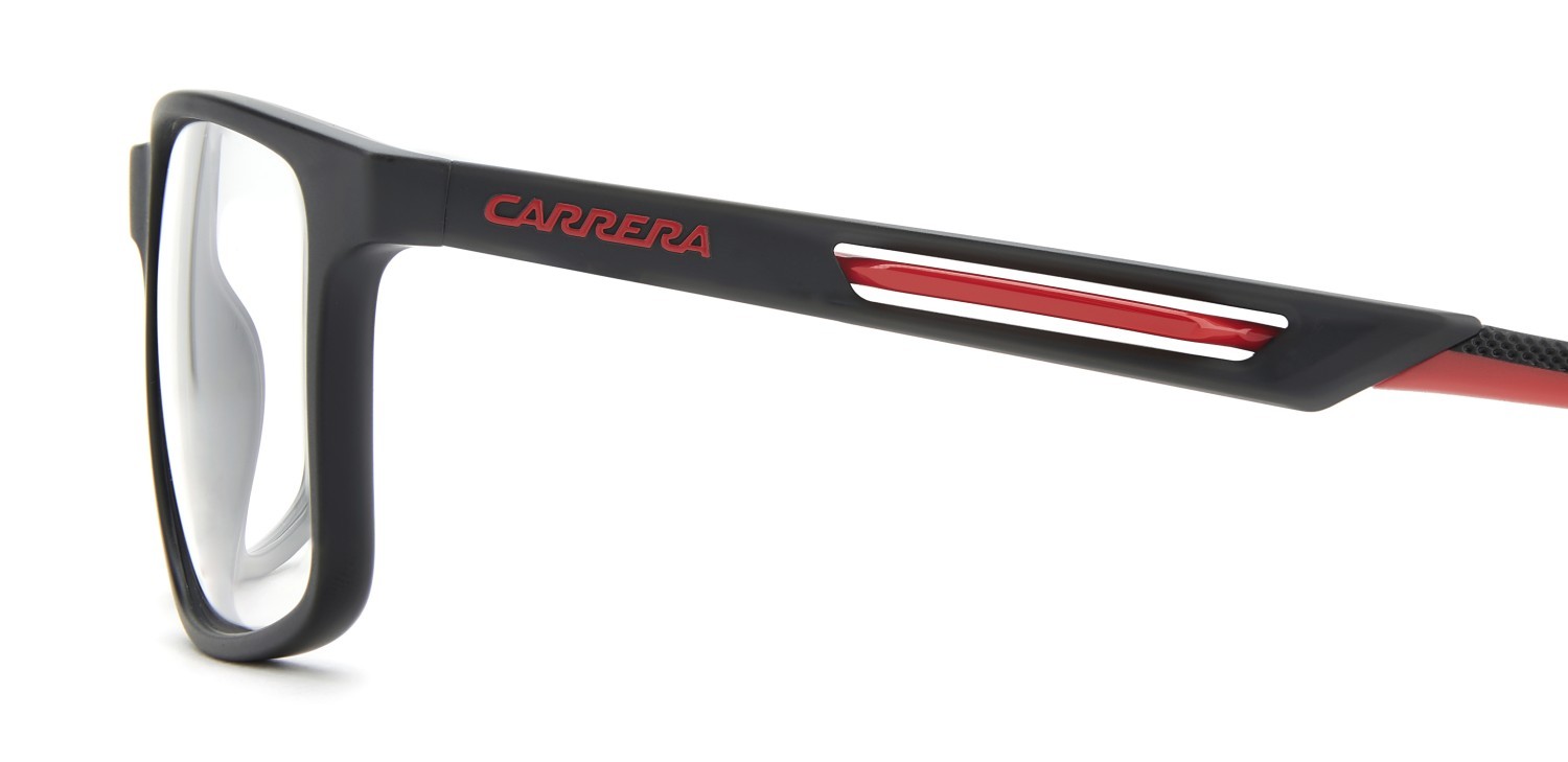 Brillen Carrera Ca 8933/C 111653 BLX farbe matte black red form rechteckig gläser grey polarized