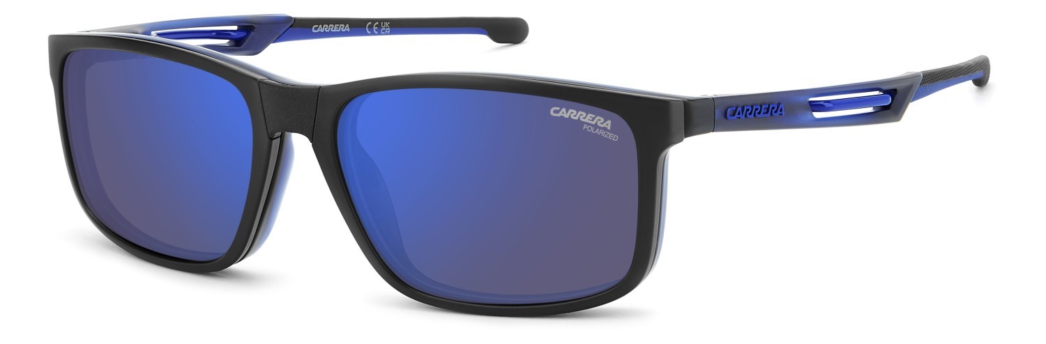 Brillen Carrera Ca 8933/C 111653 PJP farbe blue form rechteckig gläser blue mirror polarized