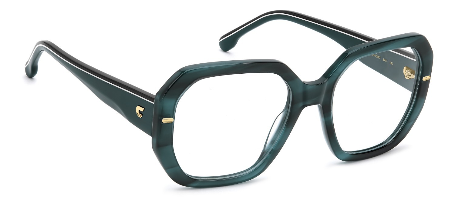 Occhiali da vista Carrera 3097 111661 6AK colore green horn forma quadrato 