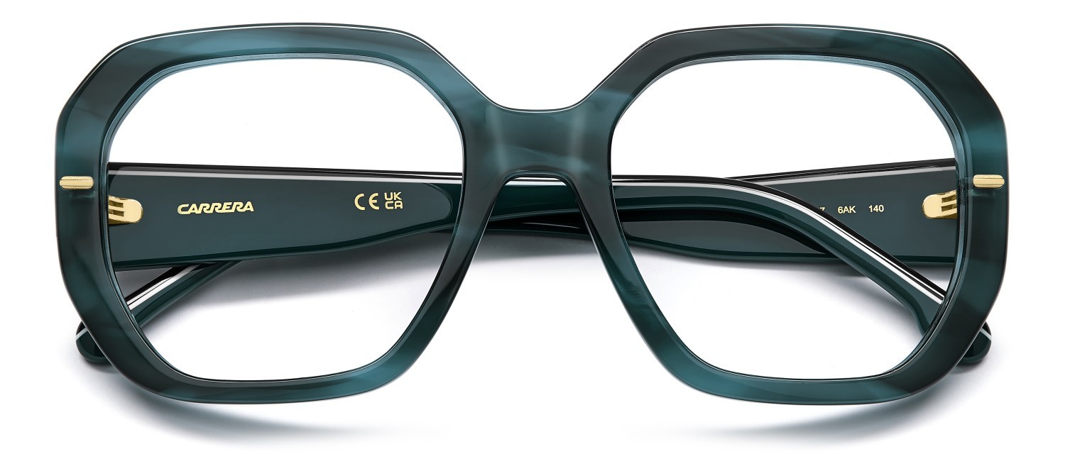 Occhiali da vista Carrera 3097 111661 6AK colore green horn forma quadrato 