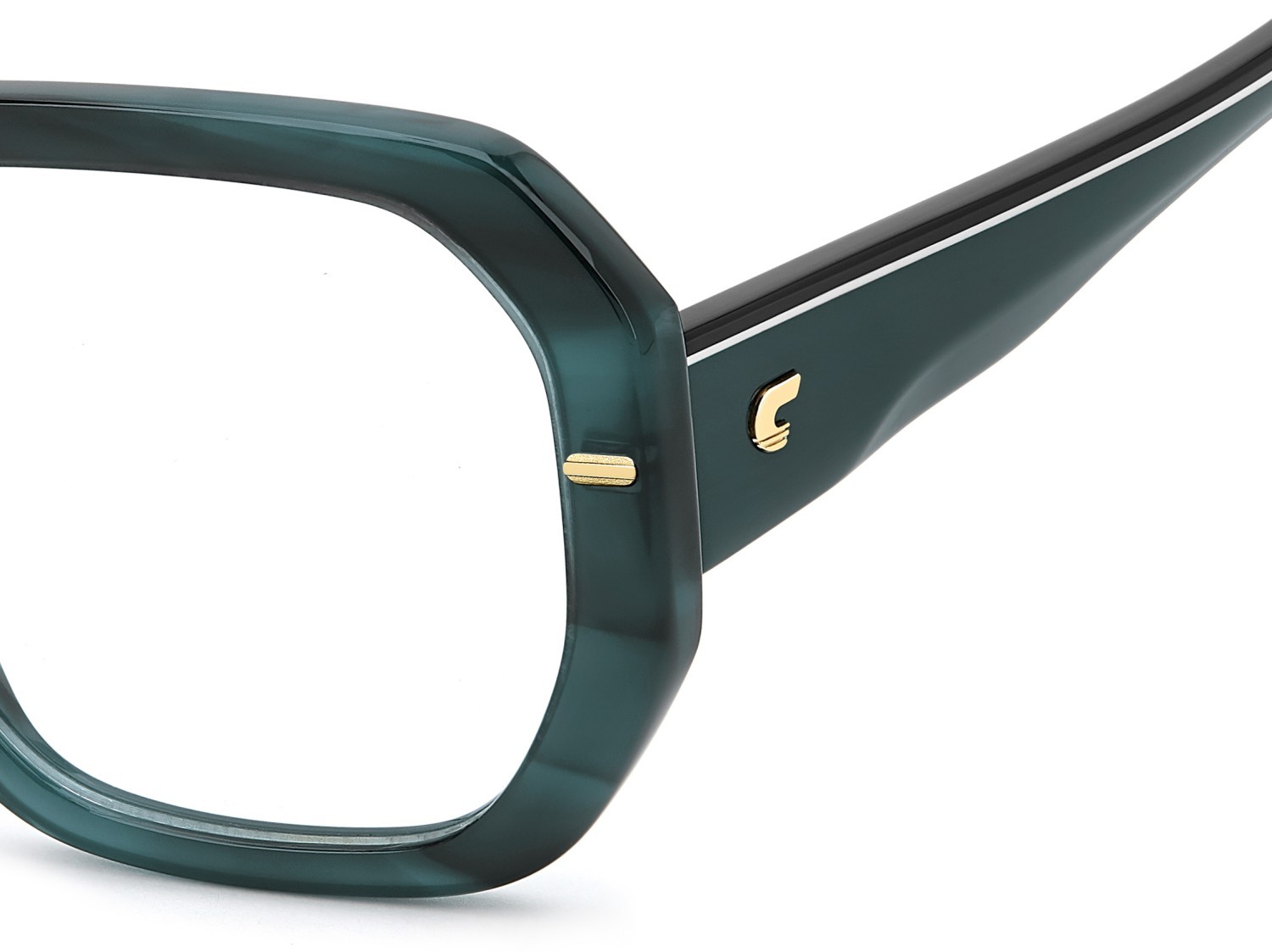 Occhiali da vista Carrera 3097 111661 6AK colore green horn forma quadrato 