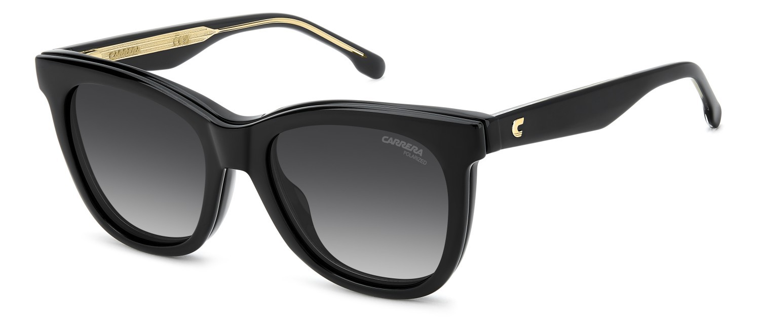 Brillen Carrera Ca 3098/C 111662 807 farbe black form quadratisch gläser grey shaded polarized