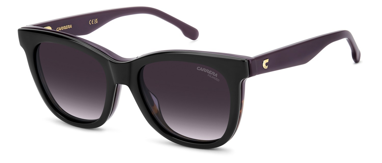 Eyeglasses Carrera Ca 3098/C 111662 HKZ color violet havana shape square lenses grey shaded polarized
