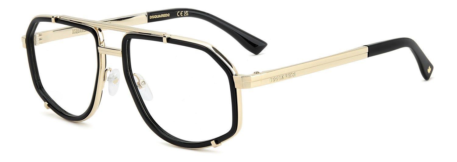 Occhiali da vista Dsquared2 D2 0191 111688 2M2 colore black gold forma altro 
