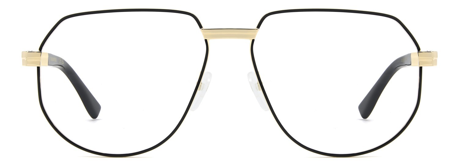 Occhiali da vista Dsquared2 D2 0194 111689 I46 colore matte black gold forma rotondo 