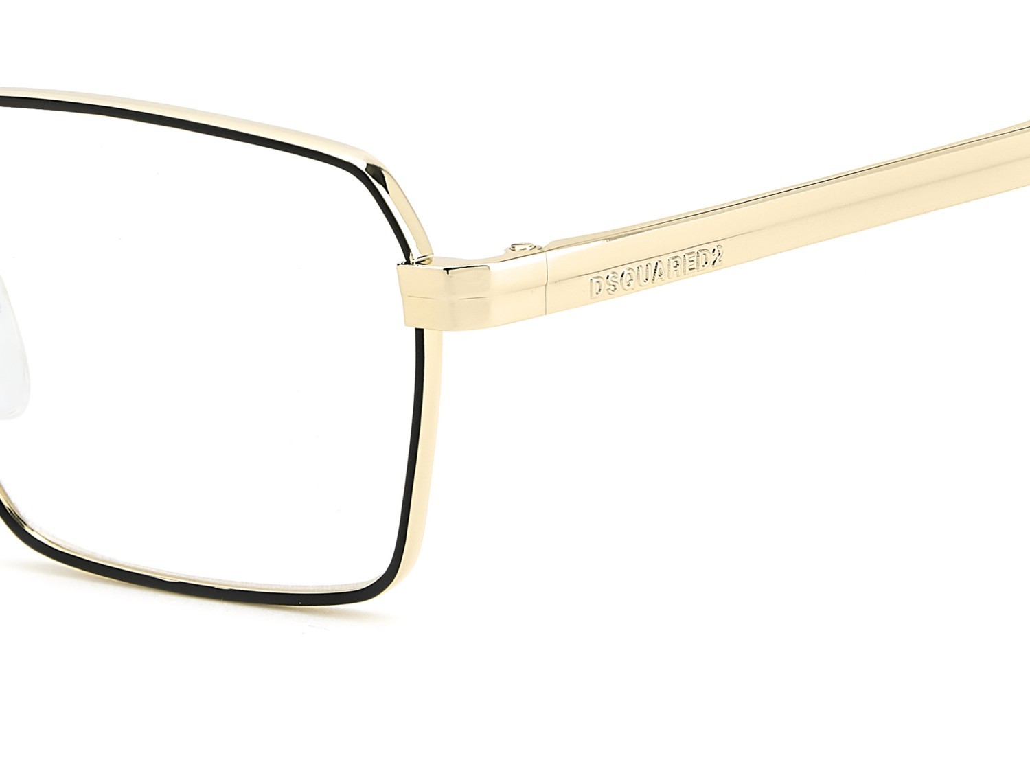 Occhiali da vista Dsquared2 D2 0193 111690 I46 colore matte black gold forma quadrato 