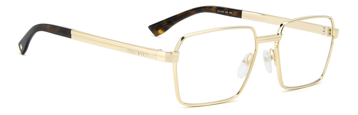 Occhiali da vista Dsquared2 D2 0193 111690 J5G colore gold forma quadrato 