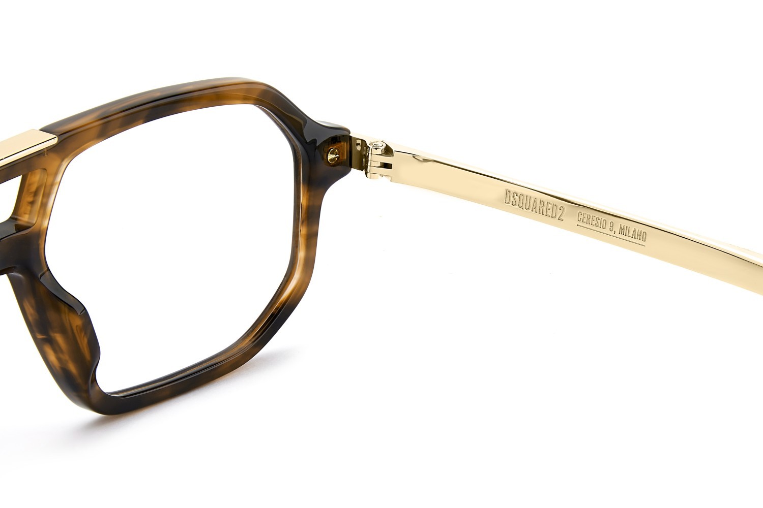 Eyeglasses Dsquared2 D2 0195 111691 EX4 color brown horn shape rectangle 