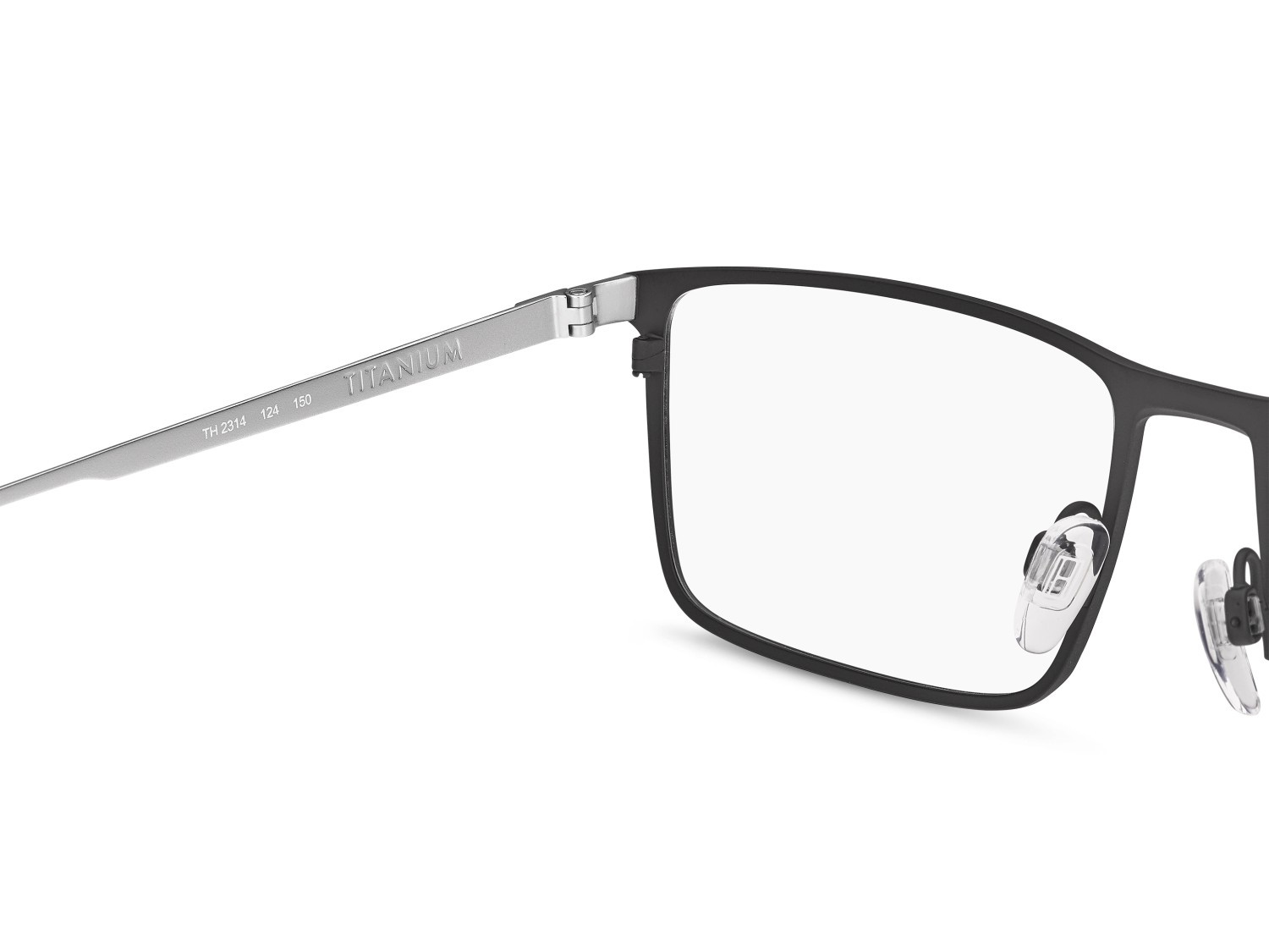 Occhiali da vista Tommy Hilfiger Th 2314 111695 124 colore matte black silver forma rettangolare 