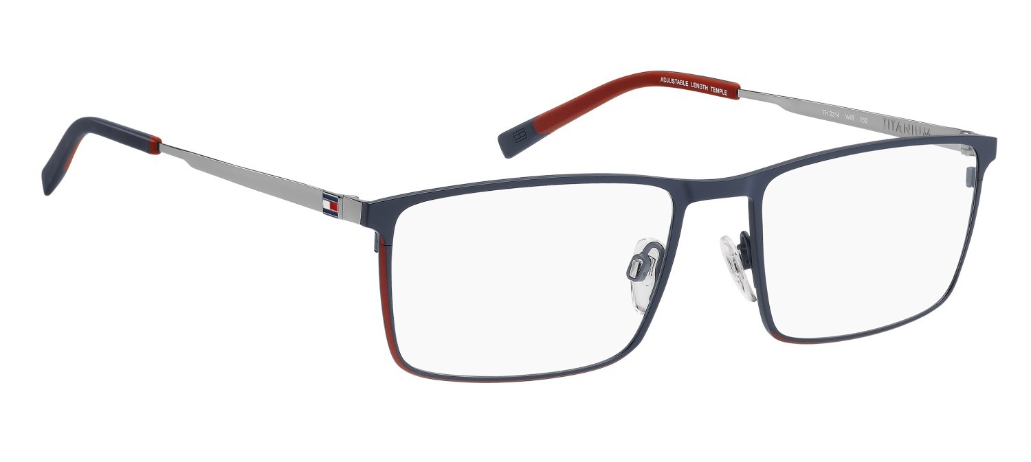 Occhiali da vista Tommy Hilfiger Th 2314 111695 WIR colore matte blue red forma rettangolare 