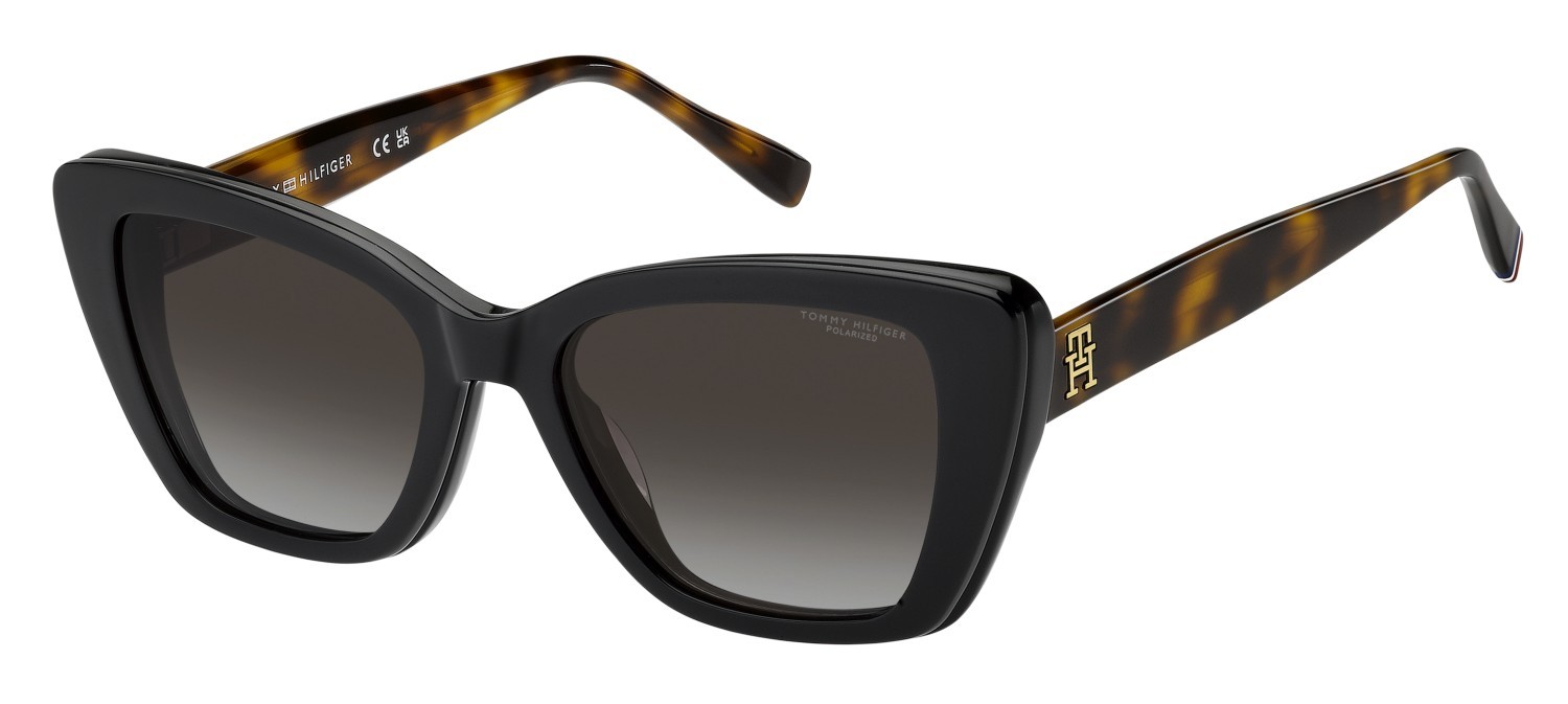 Brillen Tommy Hilfiger Th 2347/C 111699 WR7 farbe black havana form cat-eye gläser brown shaded polarized