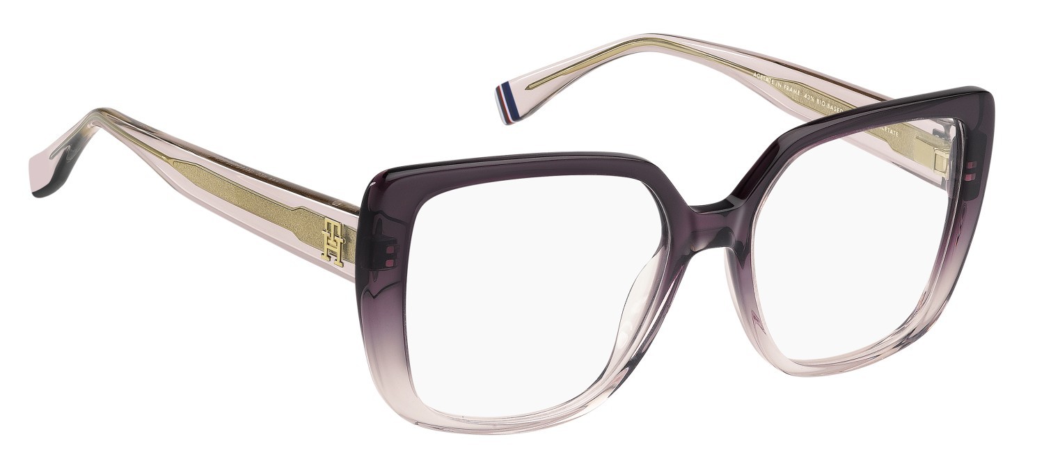 Brillen Tommy Hilfiger Th 2348 111701 2LN farbe shaded burgundy pink form schmetterling 