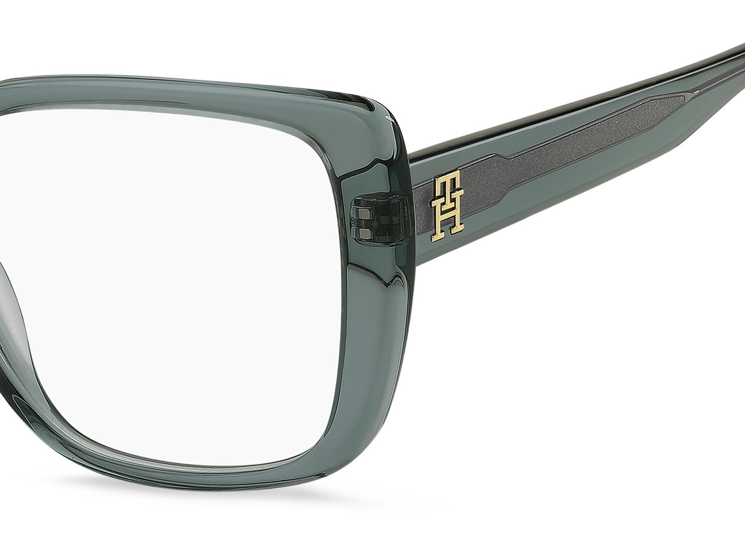 Occhiali da vista Tommy Hilfiger Th 2348 111701 ZI9 colore teal forma farfalla 