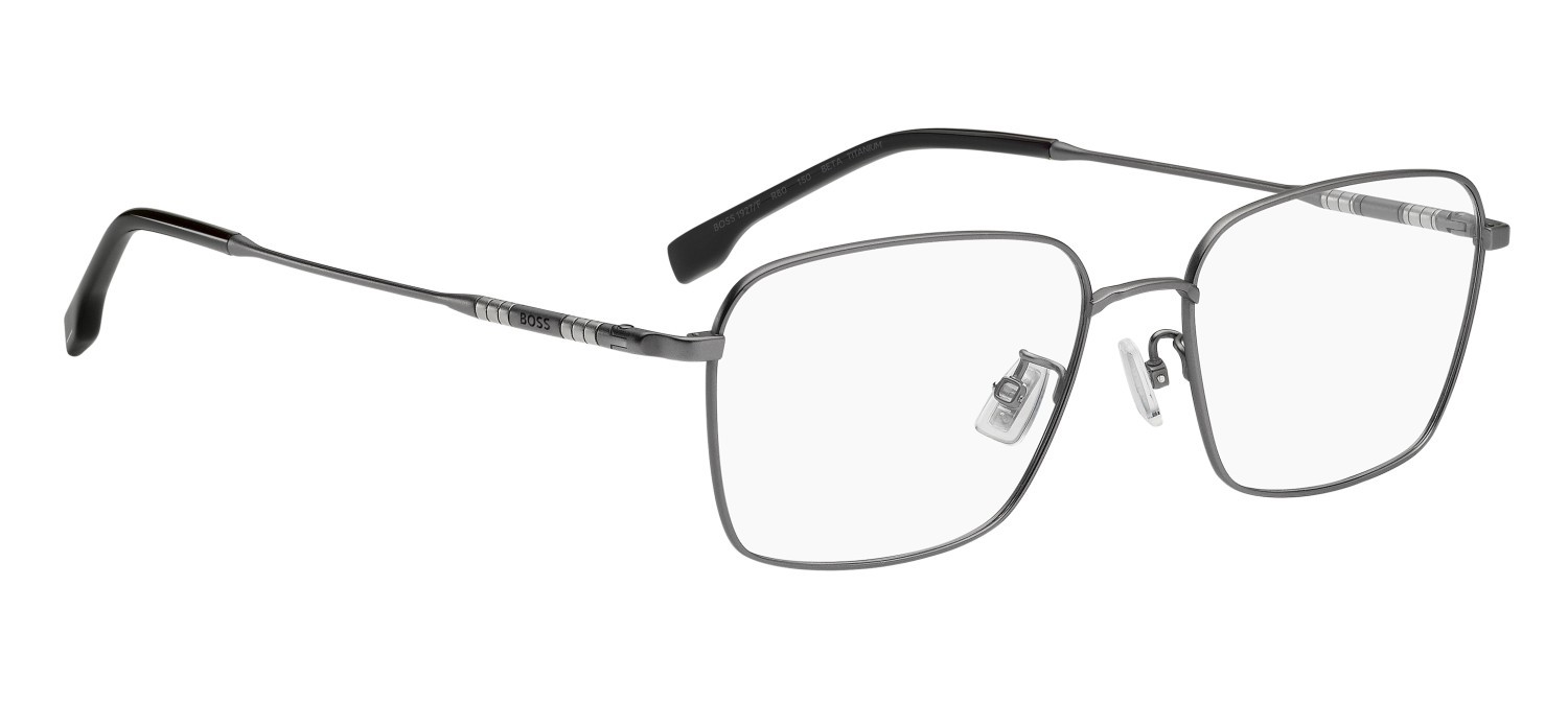 Eyeglasses Hugo Boss 1927/F 111707 R80 color matte dark ruthenium shape rectangle 