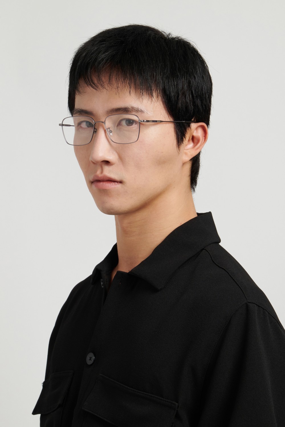 Eyeglasses Hugo Boss 1927/F 111707 R80 color matte dark ruthenium shape rectangle 