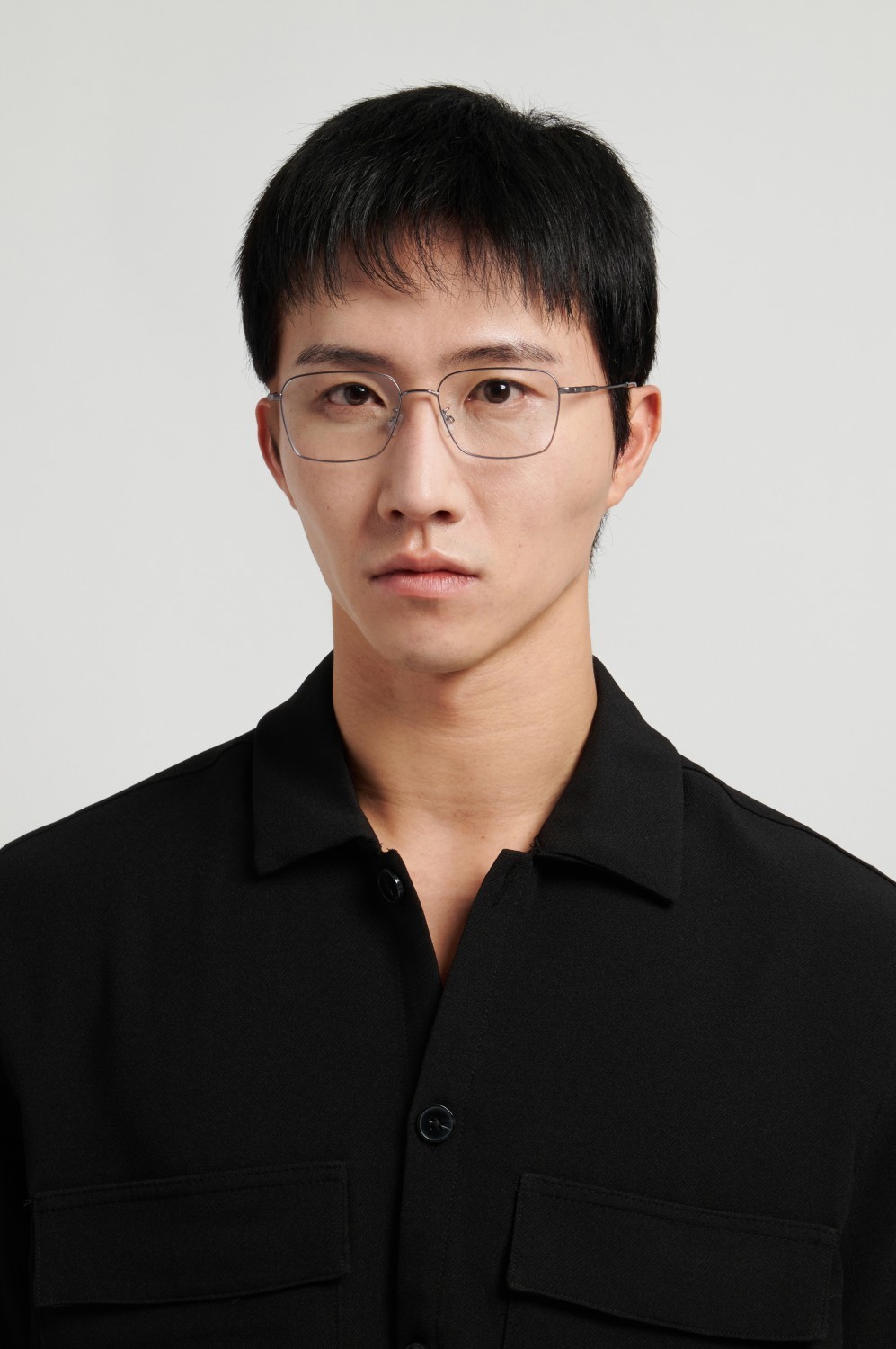 Eyeglasses Hugo Boss 1927/F 111707 R80 color matte dark ruthenium shape rectangle 