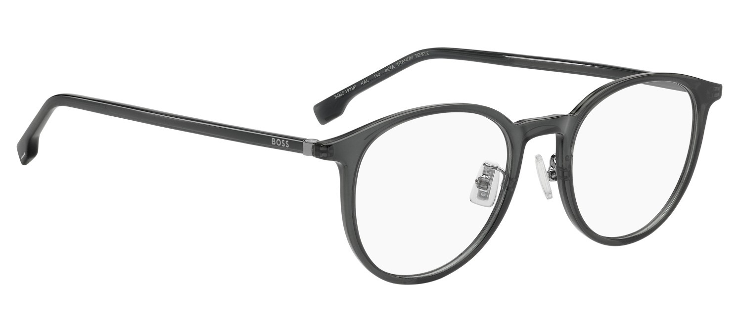 Eyeglasses Hugo Boss 1931/F 111710 KAC color shaded grey texture transparent gre shape round 