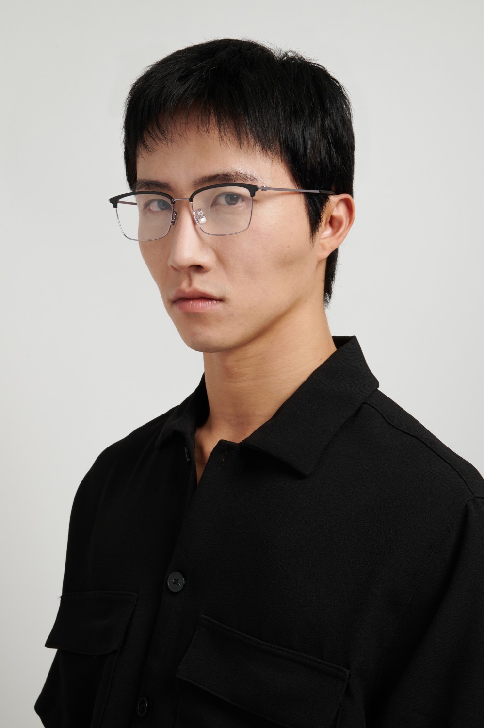 Eyeglasses Hugo Boss 1933/F 111712 ANS color black dark ruthenium shape rectangle 