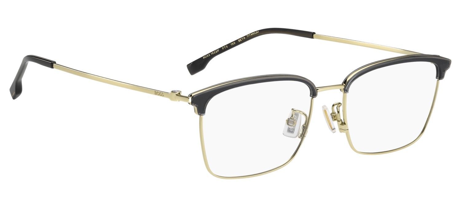 Eyeglasses Hugo Boss 1933/F 111712 FT3 color grey gold shape rectangle 