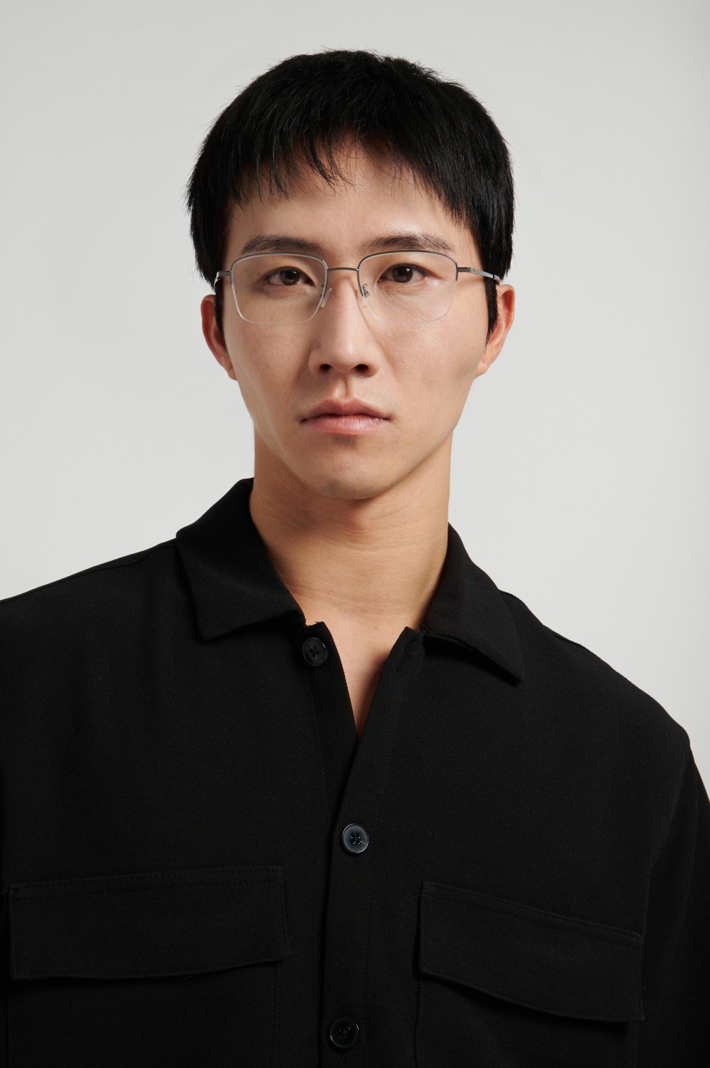 Eyeglasses Hugo Boss 1934/F 111713 KJ1 color dark ruthenium shape rectangle 