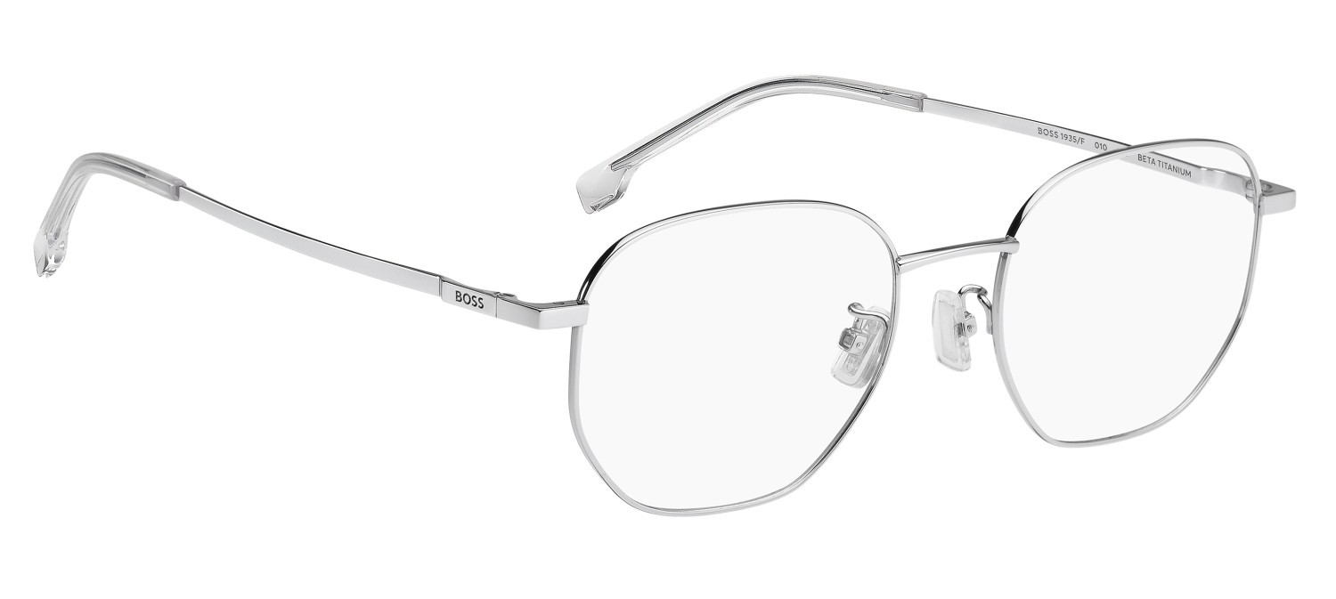 Eyeglasses Hugo Boss 1935/F 111714 010 color palladium shape rectangle 