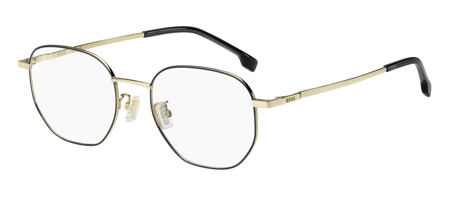 Eyeglasses Hugo Boss 1935/F 111714 I46 color matte black gold shape rectangle 