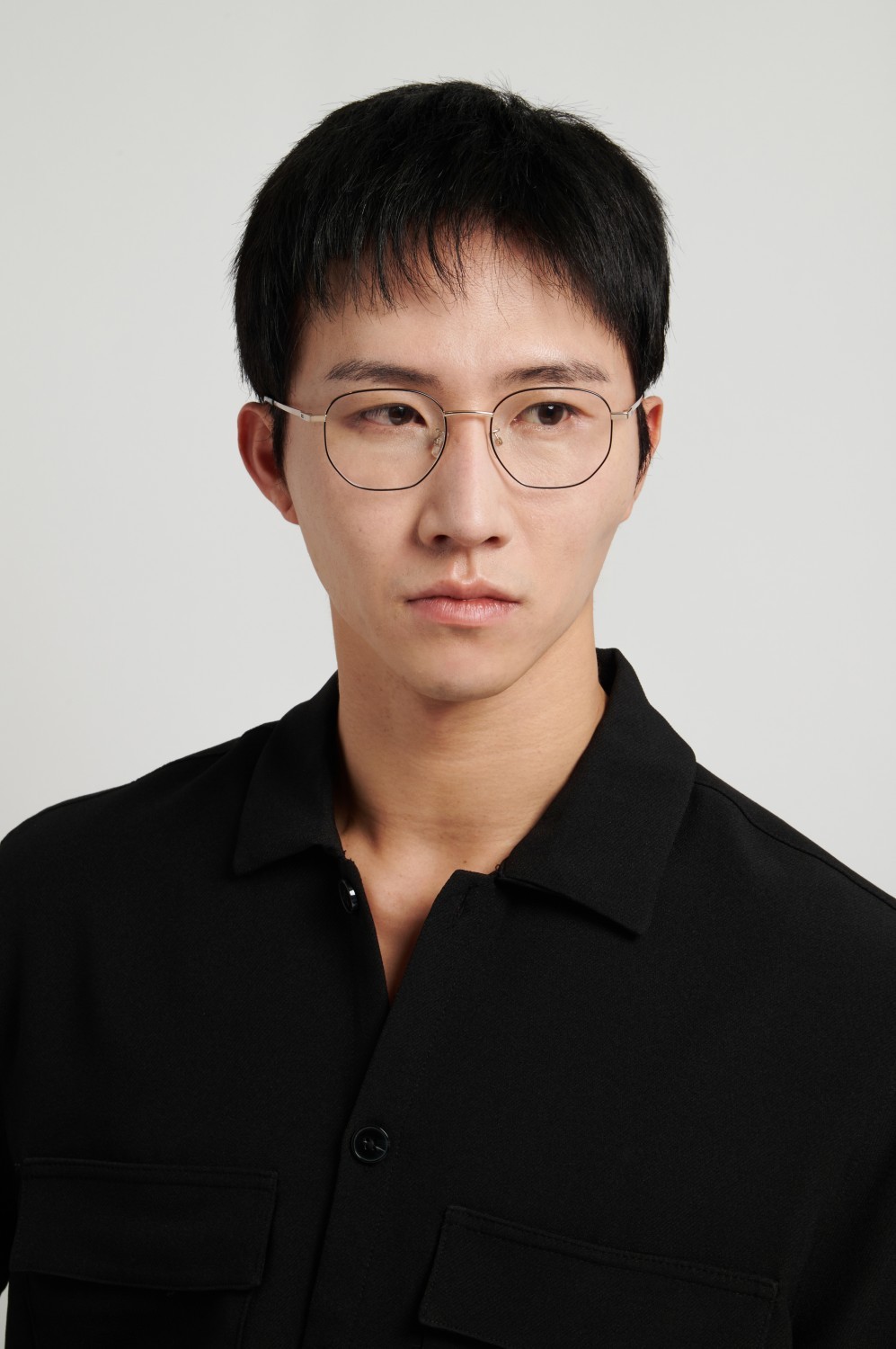 Eyeglasses Hugo Boss 1935/F 111714 I46 color matte black gold shape rectangle 