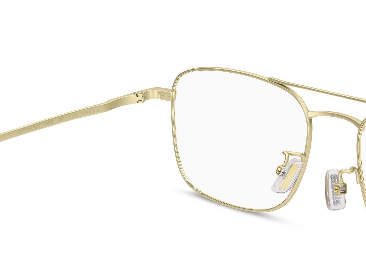 Eyeglasses Hugo Boss 1936/F 111715 AOZ color matte gold shape square 