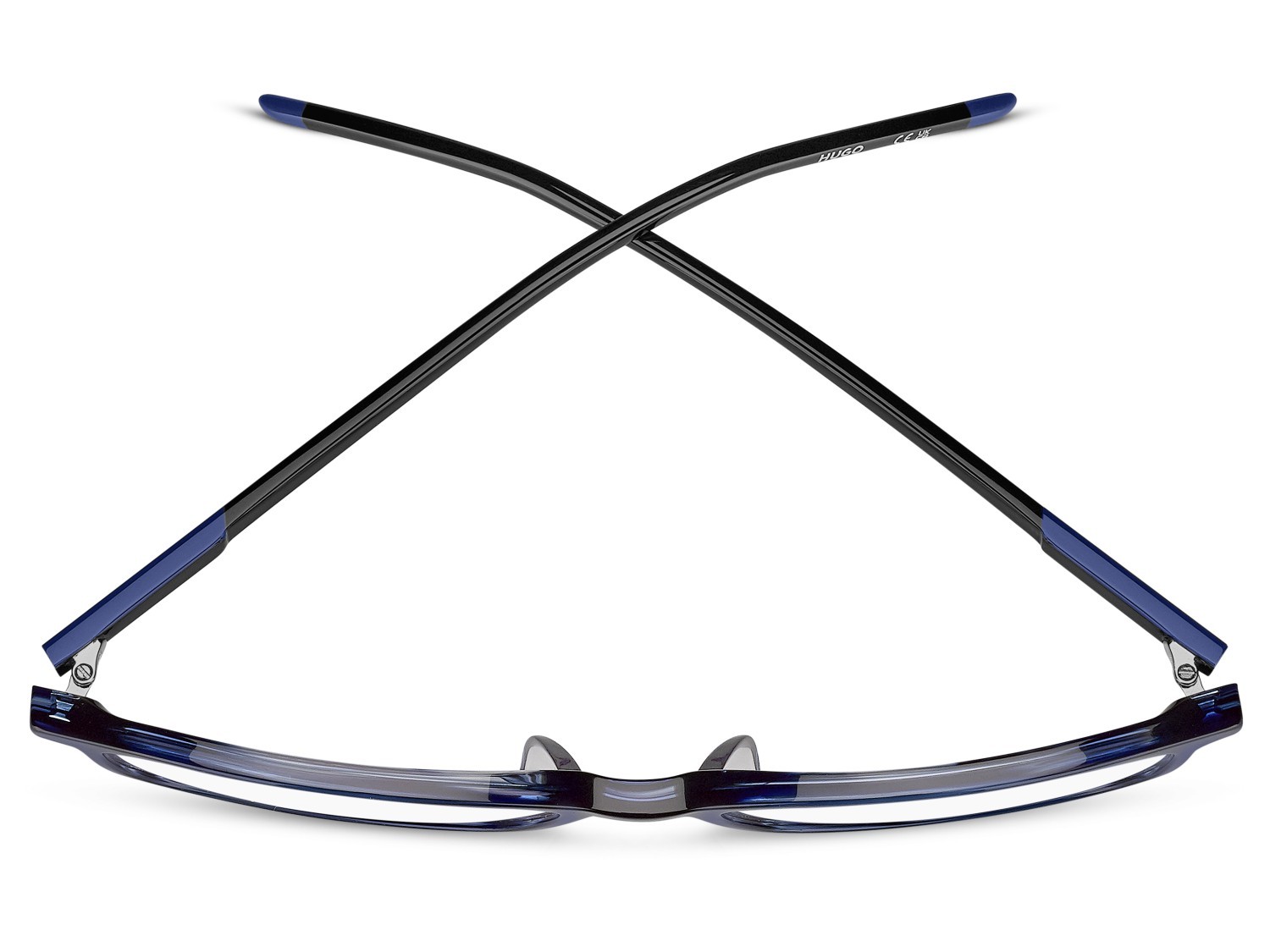 Eyeglasses Hugo Hg 1402/G 111720 38I color blue horn shape rectangle 