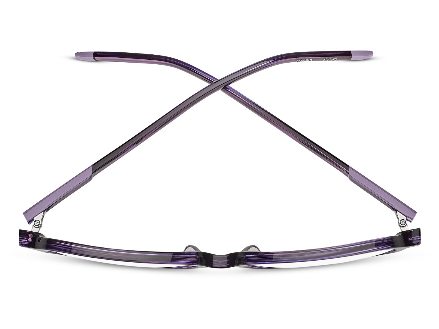 Eyeglasses Hugo Hg 1410 111724 7FF color violet horn shape square 