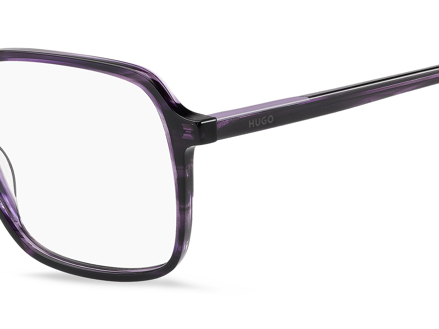 Eyeglasses Hugo Hg 1410 111724 7FF color violet horn shape square 